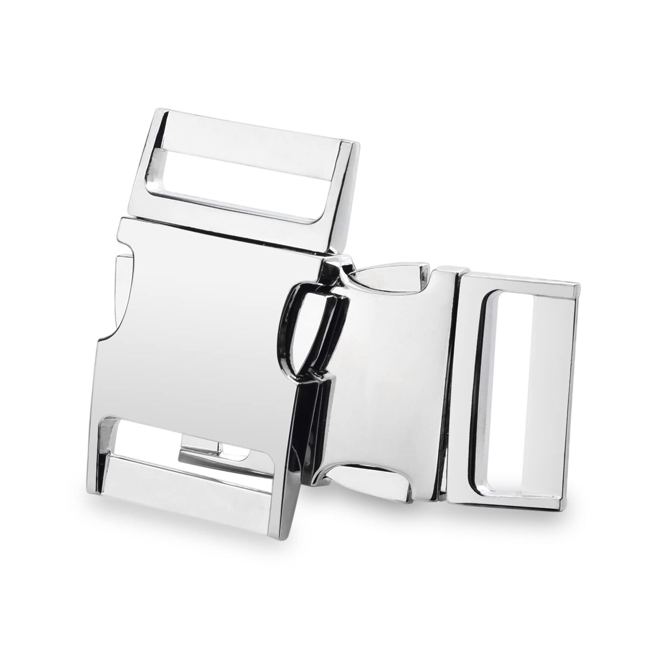 5 Pack Metal Side Release Buckle 1 Inch Dog Collar Buckles Clip for Harnesses Leather Strap Backpack Webbing - Silver (Inner Dia.25mm)